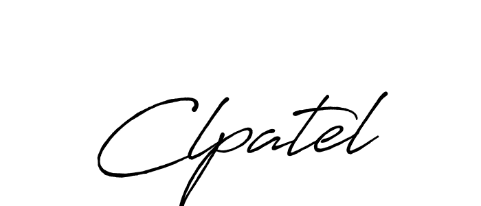 How to make Clpatel signature? Antro_Vectra_Bolder is a professional autograph style. Create handwritten signature for Clpatel name. Clpatel signature style 7 images and pictures png