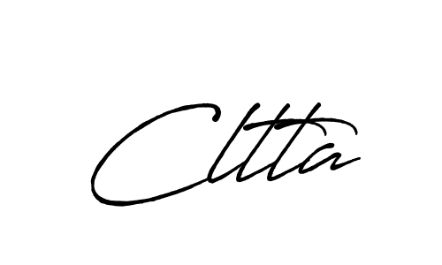 How to make Cltta name signature. Use Antro_Vectra_Bolder style for creating short signs online. This is the latest handwritten sign. Cltta signature style 7 images and pictures png