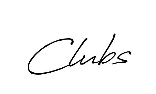 Create a beautiful signature design for name Clubs. With this signature (Antro_Vectra_Bolder) fonts, you can make a handwritten signature for free. Clubs signature style 7 images and pictures png