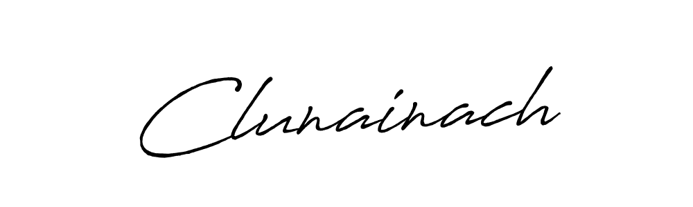 Make a beautiful signature design for name Clunainach. With this signature (Antro_Vectra_Bolder) style, you can create a handwritten signature for free. Clunainach signature style 7 images and pictures png