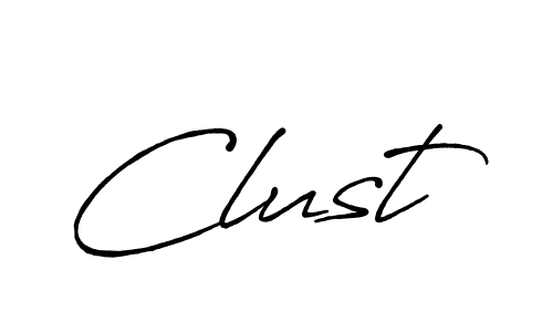 How to make Clust name signature. Use Antro_Vectra_Bolder style for creating short signs online. This is the latest handwritten sign. Clust signature style 7 images and pictures png