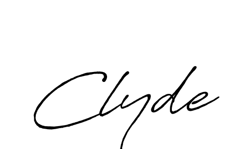 Use a signature maker to create a handwritten signature online. With this signature software, you can design (Antro_Vectra_Bolder) your own signature for name Clyde. Clyde signature style 7 images and pictures png
