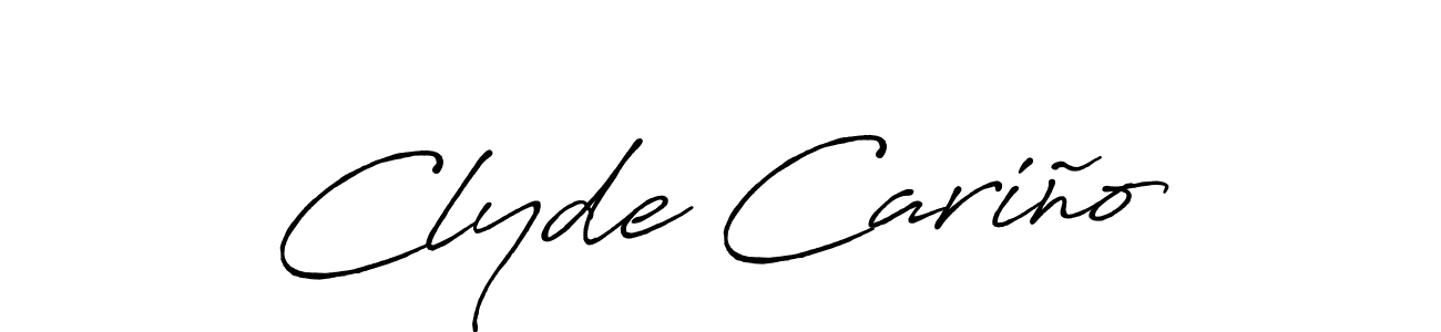 Clyde Cariño stylish signature style. Best Handwritten Sign (Antro_Vectra_Bolder) for my name. Handwritten Signature Collection Ideas for my name Clyde Cariño. Clyde Cariño signature style 7 images and pictures png