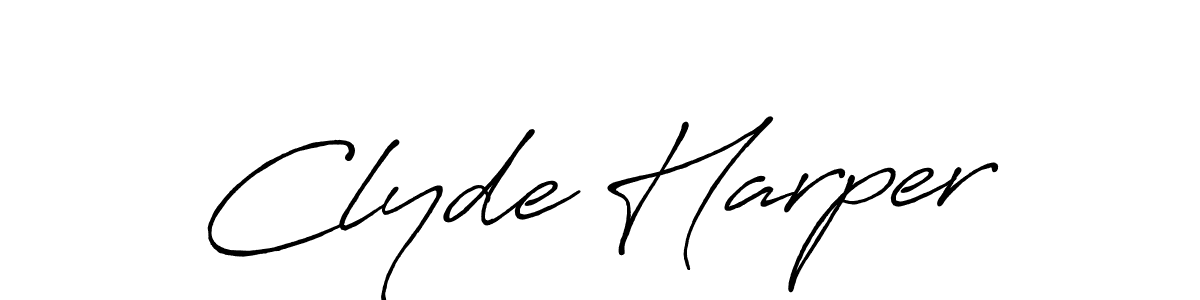 Clyde Harper stylish signature style. Best Handwritten Sign (Antro_Vectra_Bolder) for my name. Handwritten Signature Collection Ideas for my name Clyde Harper. Clyde Harper signature style 7 images and pictures png