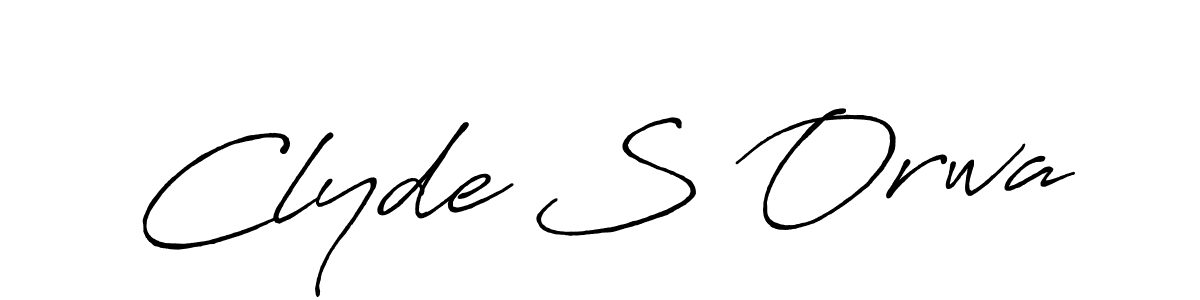Similarly Antro_Vectra_Bolder is the best handwritten signature design. Signature creator online .You can use it as an online autograph creator for name Clyde S Orwa. Clyde S Orwa signature style 7 images and pictures png