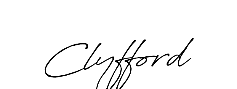 Create a beautiful signature design for name Clyfford. With this signature (Antro_Vectra_Bolder) fonts, you can make a handwritten signature for free. Clyfford signature style 7 images and pictures png