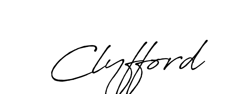 Create a beautiful signature design for name Clyfford. With this signature (Antro_Vectra_Bolder) fonts, you can make a handwritten signature for free. Clyfford signature style 7 images and pictures png