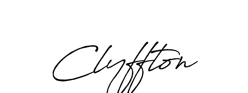The best way (Antro_Vectra_Bolder) to make a short signature is to pick only two or three words in your name. The name Clyffton include a total of six letters. For converting this name. Clyffton signature style 7 images and pictures png