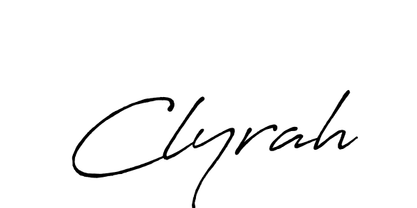 Antro_Vectra_Bolder is a professional signature style that is perfect for those who want to add a touch of class to their signature. It is also a great choice for those who want to make their signature more unique. Get Clyrah name to fancy signature for free. Clyrah signature style 7 images and pictures png