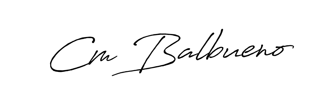 Cm Balbueno stylish signature style. Best Handwritten Sign (Antro_Vectra_Bolder) for my name. Handwritten Signature Collection Ideas for my name Cm Balbueno. Cm Balbueno signature style 7 images and pictures png