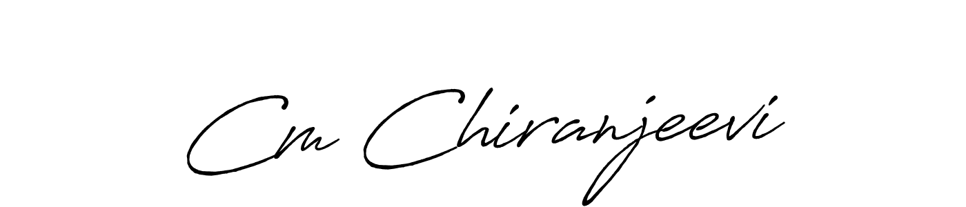 Also we have Cm Chiranjeevi name is the best signature style. Create professional handwritten signature collection using Antro_Vectra_Bolder autograph style. Cm Chiranjeevi signature style 7 images and pictures png