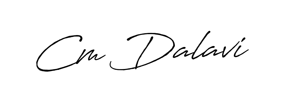Design your own signature with our free online signature maker. With this signature software, you can create a handwritten (Antro_Vectra_Bolder) signature for name Cm Dalavi. Cm Dalavi signature style 7 images and pictures png