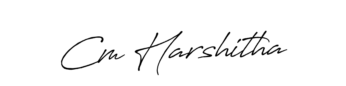 This is the best signature style for the Cm Harshitha name. Also you like these signature font (Antro_Vectra_Bolder). Mix name signature. Cm Harshitha signature style 7 images and pictures png