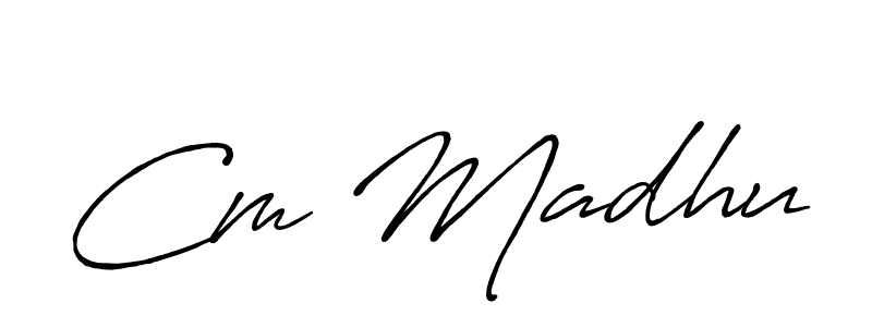 How to Draw Cm Madhu signature style? Antro_Vectra_Bolder is a latest design signature styles for name Cm Madhu. Cm Madhu signature style 7 images and pictures png