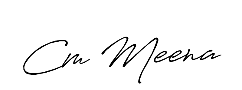 Also we have Cm Meena name is the best signature style. Create professional handwritten signature collection using Antro_Vectra_Bolder autograph style. Cm Meena signature style 7 images and pictures png