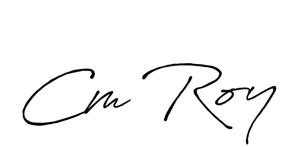 How to Draw Cm Roy signature style? Antro_Vectra_Bolder is a latest design signature styles for name Cm Roy. Cm Roy signature style 7 images and pictures png