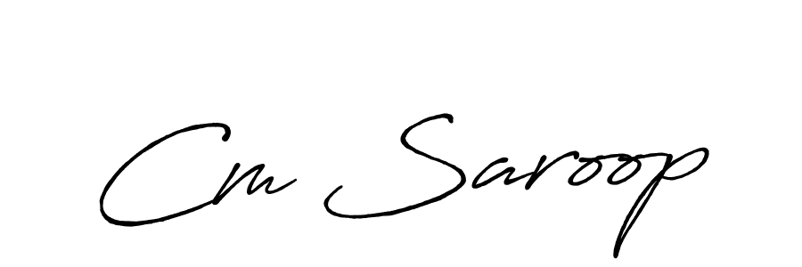 Also You can easily find your signature by using the search form. We will create Cm Saroop name handwritten signature images for you free of cost using Antro_Vectra_Bolder sign style. Cm Saroop signature style 7 images and pictures png