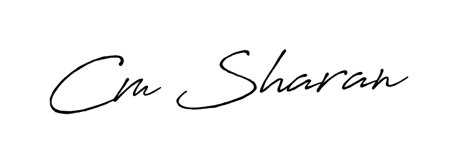 Use a signature maker to create a handwritten signature online. With this signature software, you can design (Antro_Vectra_Bolder) your own signature for name Cm Sharan. Cm Sharan signature style 7 images and pictures png