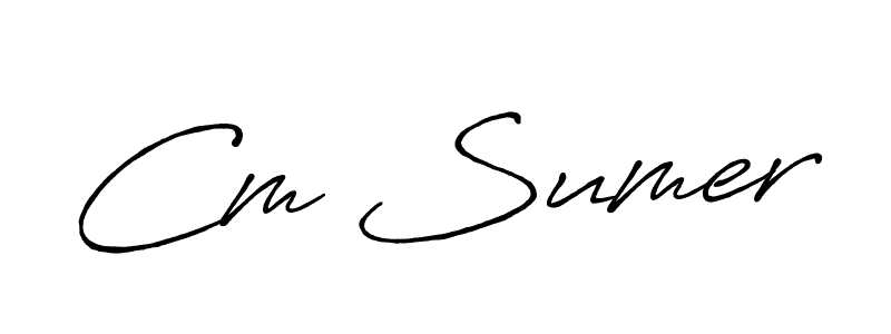 Also we have Cm Sumer name is the best signature style. Create professional handwritten signature collection using Antro_Vectra_Bolder autograph style. Cm Sumer signature style 7 images and pictures png