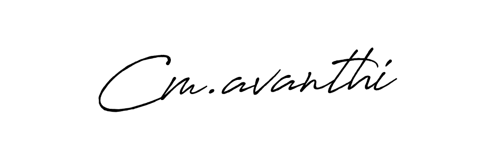 if you are searching for the best signature style for your name Cm.avanthi. so please give up your signature search. here we have designed multiple signature styles  using Antro_Vectra_Bolder. Cm.avanthi signature style 7 images and pictures png
