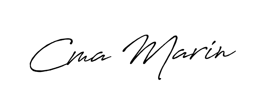 Design your own signature with our free online signature maker. With this signature software, you can create a handwritten (Antro_Vectra_Bolder) signature for name Cma Marin. Cma Marin signature style 7 images and pictures png