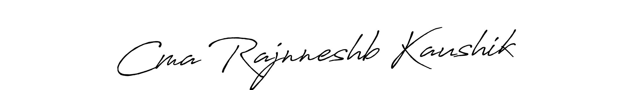 Make a beautiful signature design for name Cma Rajnneshb Kaushik. With this signature (Antro_Vectra_Bolder) style, you can create a handwritten signature for free. Cma Rajnneshb Kaushik signature style 7 images and pictures png