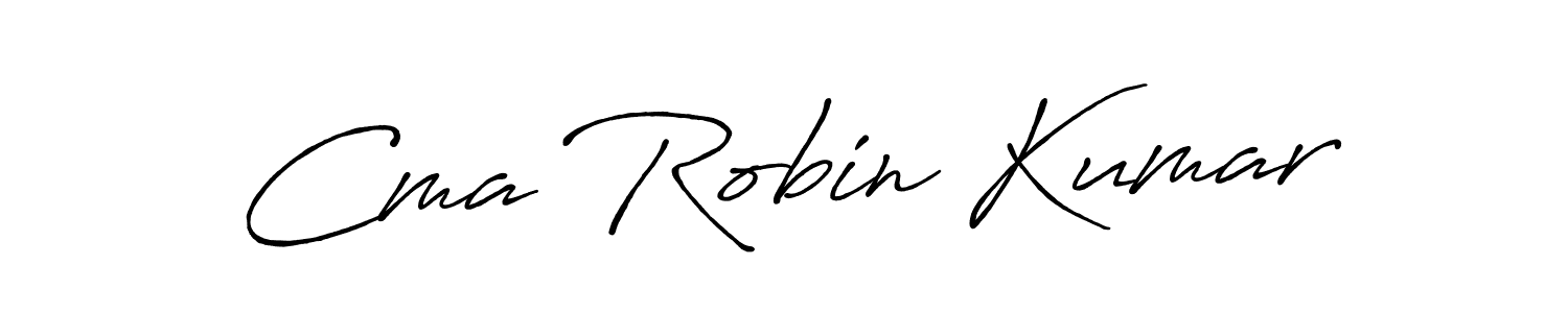 The best way (Antro_Vectra_Bolder) to make a short signature is to pick only two or three words in your name. The name Cma Robin Kumar include a total of six letters. For converting this name. Cma Robin Kumar signature style 7 images and pictures png