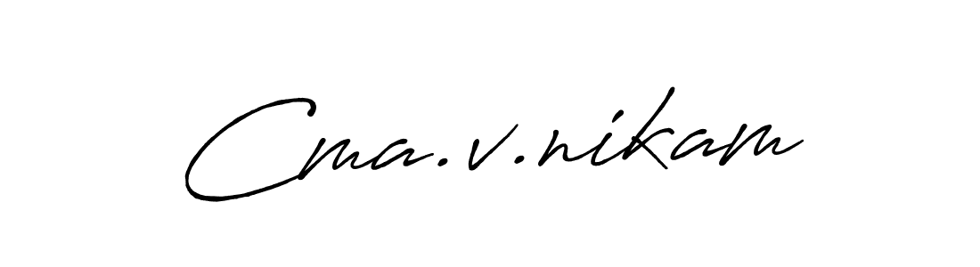 Design your own signature with our free online signature maker. With this signature software, you can create a handwritten (Antro_Vectra_Bolder) signature for name Cma.v.nikam. Cma.v.nikam signature style 7 images and pictures png