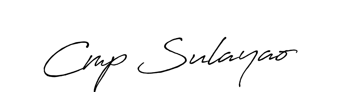 How to make Cmp Sulayao name signature. Use Antro_Vectra_Bolder style for creating short signs online. This is the latest handwritten sign. Cmp Sulayao signature style 7 images and pictures png