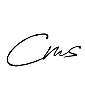 Cms stylish signature style. Best Handwritten Sign (Antro_Vectra_Bolder) for my name. Handwritten Signature Collection Ideas for my name Cms. Cms signature style 7 images and pictures png