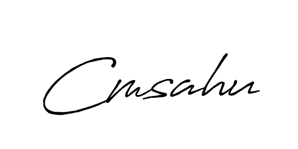 How to make Cmsahu name signature. Use Antro_Vectra_Bolder style for creating short signs online. This is the latest handwritten sign. Cmsahu signature style 7 images and pictures png