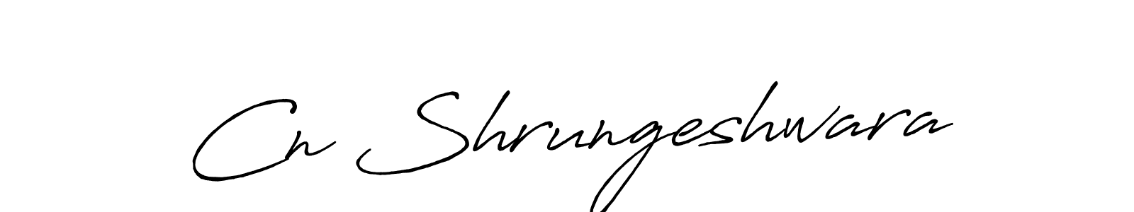 Antro_Vectra_Bolder is a professional signature style that is perfect for those who want to add a touch of class to their signature. It is also a great choice for those who want to make their signature more unique. Get Cn Shrungeshwara name to fancy signature for free. Cn Shrungeshwara signature style 7 images and pictures png