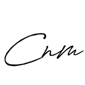 Make a beautiful signature design for name Cnm. With this signature (Antro_Vectra_Bolder) style, you can create a handwritten signature for free. Cnm signature style 7 images and pictures png