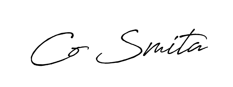 Also You can easily find your signature by using the search form. We will create Co Smita name handwritten signature images for you free of cost using Antro_Vectra_Bolder sign style. Co Smita signature style 7 images and pictures png