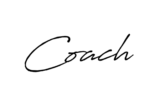 Use a signature maker to create a handwritten signature online. With this signature software, you can design (Antro_Vectra_Bolder) your own signature for name Coach. Coach signature style 7 images and pictures png