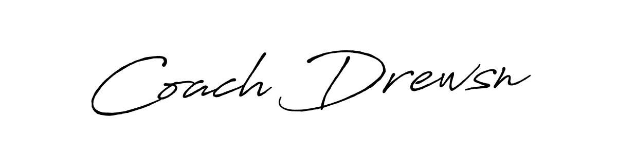 This is the best signature style for the Coach Drewsn name. Also you like these signature font (Antro_Vectra_Bolder). Mix name signature. Coach Drewsn signature style 7 images and pictures png