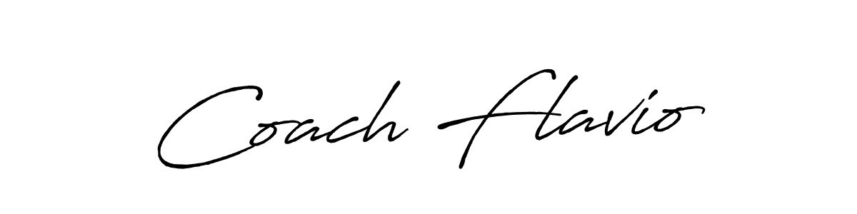 Similarly Antro_Vectra_Bolder is the best handwritten signature design. Signature creator online .You can use it as an online autograph creator for name Coach Flavio. Coach Flavio signature style 7 images and pictures png