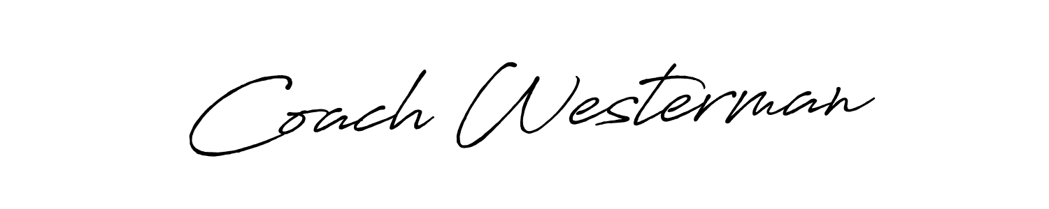 Make a beautiful signature design for name Coach Westerman. Use this online signature maker to create a handwritten signature for free. Coach Westerman signature style 7 images and pictures png