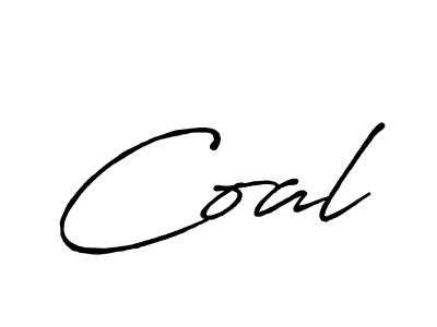 Use a signature maker to create a handwritten signature online. With this signature software, you can design (Antro_Vectra_Bolder) your own signature for name Coal. Coal signature style 7 images and pictures png