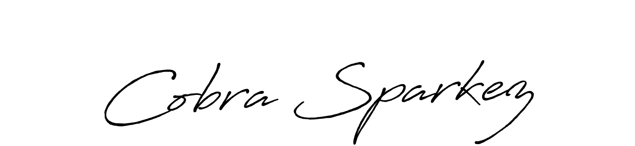 How to make Cobra Sparkez name signature. Use Antro_Vectra_Bolder style for creating short signs online. This is the latest handwritten sign. Cobra Sparkez signature style 7 images and pictures png