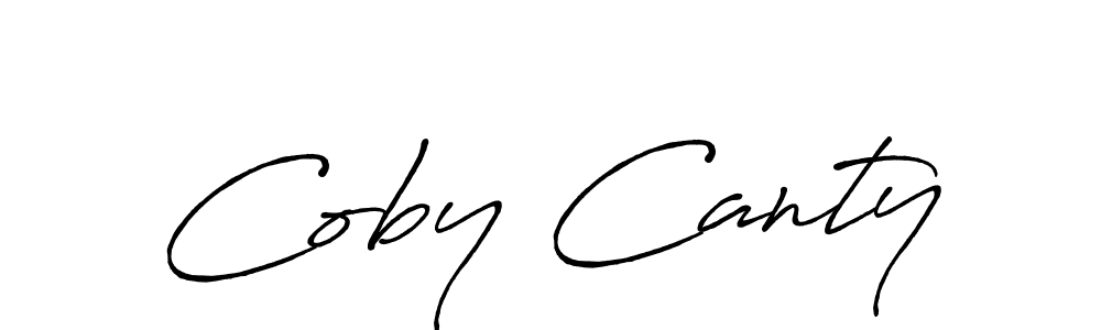 Create a beautiful signature design for name Coby Canty. With this signature (Antro_Vectra_Bolder) fonts, you can make a handwritten signature for free. Coby Canty signature style 7 images and pictures png