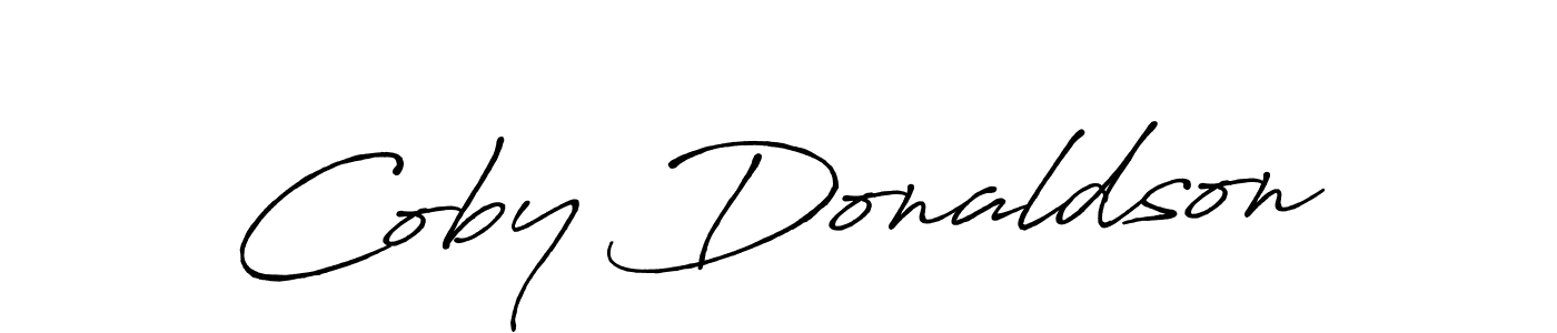 Create a beautiful signature design for name Coby Donaldson. With this signature (Antro_Vectra_Bolder) fonts, you can make a handwritten signature for free. Coby Donaldson signature style 7 images and pictures png