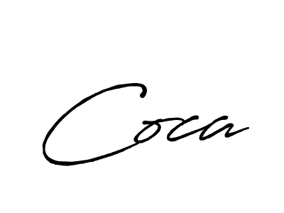 How to make Coca name signature. Use Antro_Vectra_Bolder style for creating short signs online. This is the latest handwritten sign. Coca signature style 7 images and pictures png