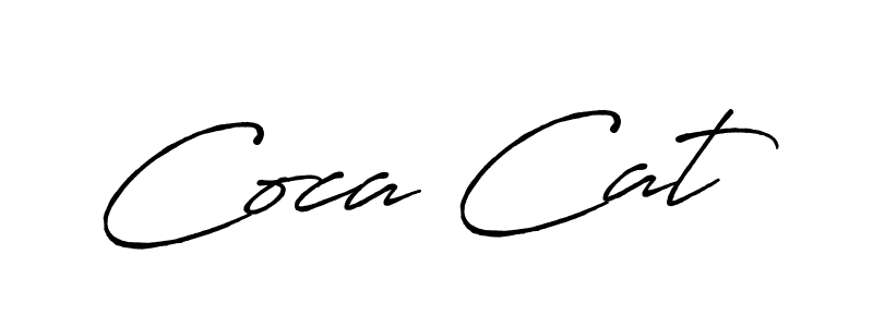 Use a signature maker to create a handwritten signature online. With this signature software, you can design (Antro_Vectra_Bolder) your own signature for name Coca Cat. Coca Cat signature style 7 images and pictures png