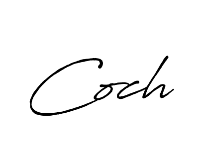 Use a signature maker to create a handwritten signature online. With this signature software, you can design (Antro_Vectra_Bolder) your own signature for name Coch. Coch signature style 7 images and pictures png