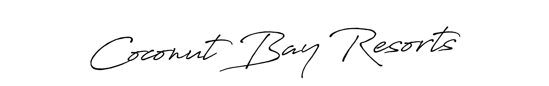 How to make Coconut Bay Resorts name signature. Use Antro_Vectra_Bolder style for creating short signs online. This is the latest handwritten sign. Coconut Bay Resorts signature style 7 images and pictures png