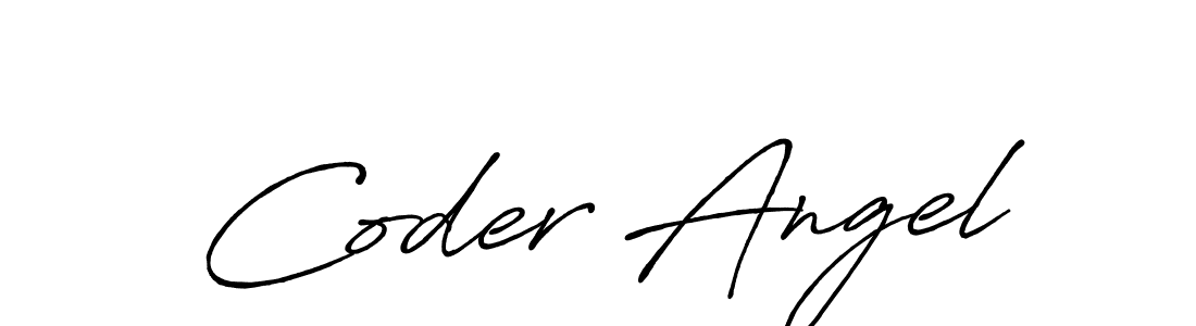 Create a beautiful signature design for name Coder Angel. With this signature (Antro_Vectra_Bolder) fonts, you can make a handwritten signature for free. Coder Angel signature style 7 images and pictures png