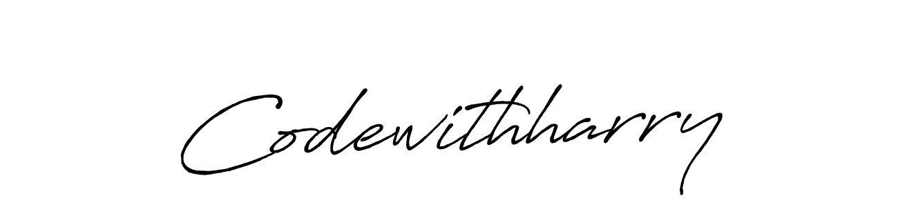 How to make Codewithharry signature? Antro_Vectra_Bolder is a professional autograph style. Create handwritten signature for Codewithharry name. Codewithharry signature style 7 images and pictures png