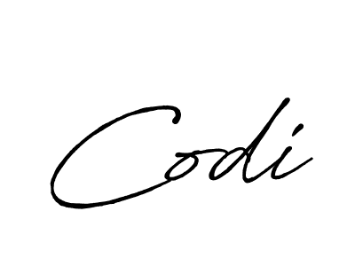 Create a beautiful signature design for name Codi. With this signature (Antro_Vectra_Bolder) fonts, you can make a handwritten signature for free. Codi signature style 7 images and pictures png