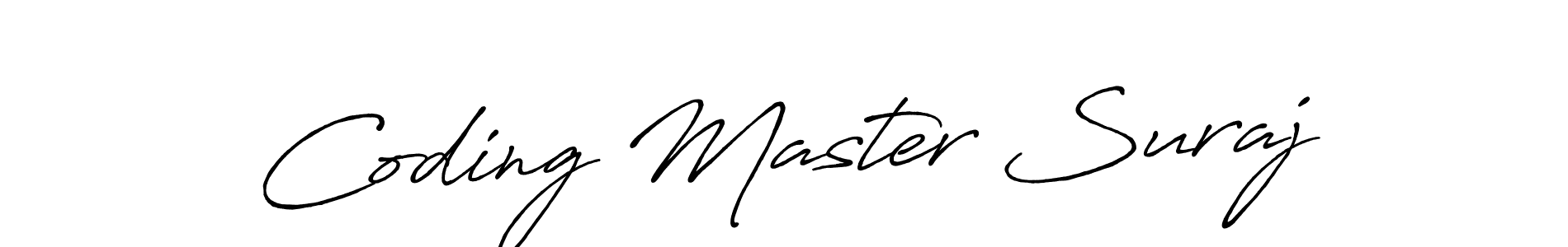 Make a short Coding Master Suraj signature style. Manage your documents anywhere anytime using Antro_Vectra_Bolder. Create and add eSignatures, submit forms, share and send files easily. Coding Master Suraj signature style 7 images and pictures png